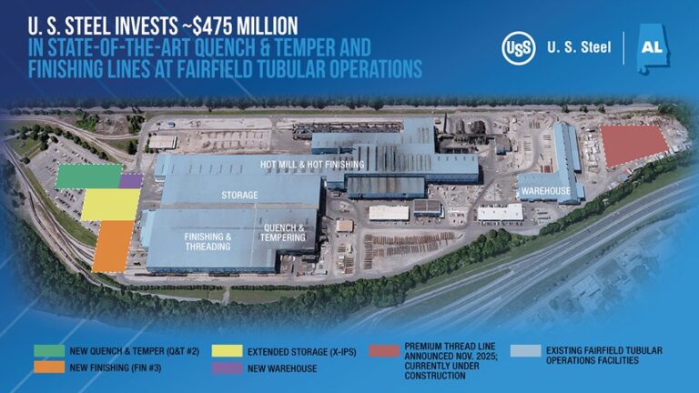 U.S. Steel Adds $475M Quench & Temper Line in Fairfield, AL
